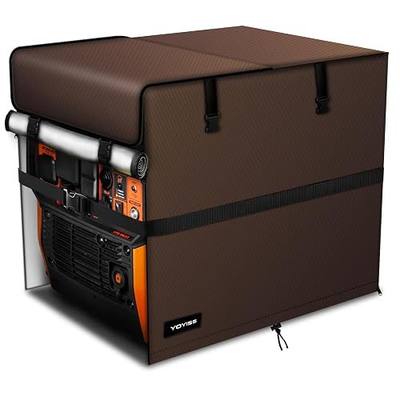 Portable Generator Cover. 600D+210D Heavy Duty Waterproof. 24’’L×19’’W×21’’H for Universal Most Inverter Generators. Fuel can be Added to the Top. Coffee