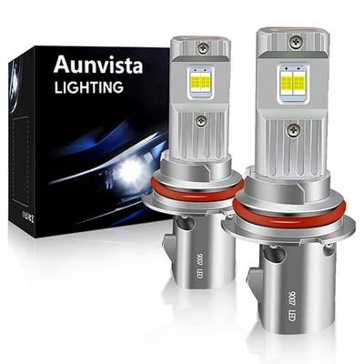 2Pack 9007 White Bulb White Light,30000LM Bright 6000K, 1:1 Size Replacement Fog Light Bulb Plug-and-Play Easy Installation IP67