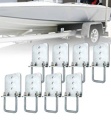 Heavy-Duty Steel 6" L-Type Boat Trailer Bunk Bracket Kit Fit for 3x3 Boat Trailer Crossmembers