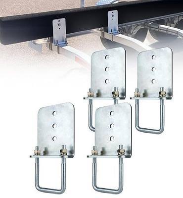 Heavy-Duty Steel 6" L-Type Boat Trailer Bunk Bracket Kit Fit for 3x3 Boat Trailer Crossmembers