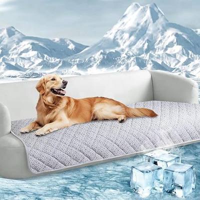MH MYLUNE HOME Cooling Dog Sofa Cover 27.5" x.70.9" Inch- Non-Slip Oxford Fabric,Endothermic Color Changing Pet Pad for Dogs & Cats Foldable & Washable Ideal for Dog Summer Heat Relief