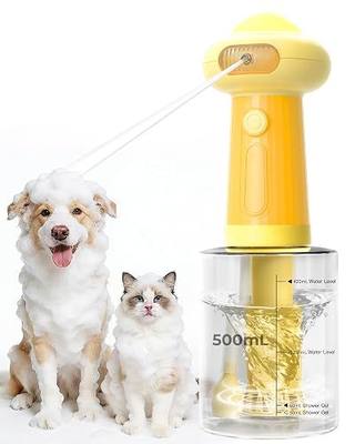 Electric Dog Shampoo Dispenser with Auto Mixing, Magnetic Charging Dog Shampoo Foamer, 500ml Pet Shampoo Sprayer with LED Indicator & Silicone Grip, IPX7 Waterproof Dog Soap Dispenser