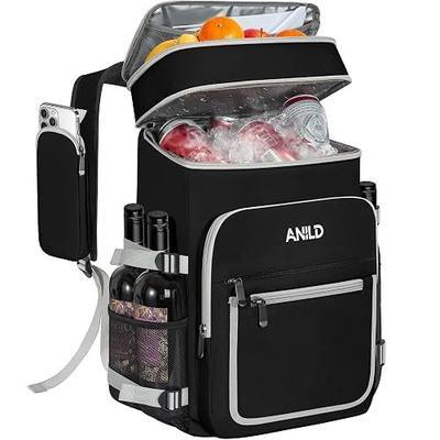 ANILD Cooler Backpack Insulated Leak Proof, 40 Cans Soft Backpack Cooler | 2 Insulated Compartments Thermal Bag for Men and Women, Coolers Bag for Picnic Beach Travel BBQ Camping Hiking