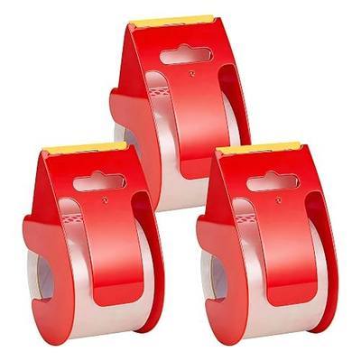 Silent Heavy Duty Packing Tape with Dispenser, Clear, 3 Pack | Noiseless, 1.88 Inch x 33 Yards, 2.7 mil, 1.5 Inch Core, Shipping Packaging Tape Rolls For Moving Boxes and Mailing Package