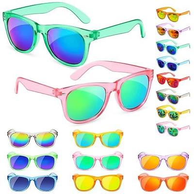Froman Kids Sunglasses Bulk - Party Favors for Boys Girls Ages 3-8, Neon Colors with UV 400 Protection