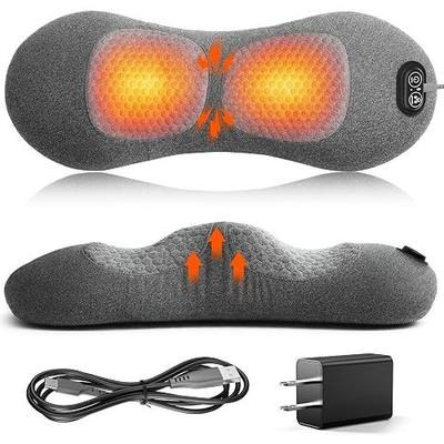 3 in 1 Lower Back Massager, Triple Fusion Back Massager with Heat, Vibration and Stretch, Lumbar Support Pillow with Ergonomic Memory Foam for Bed and Chair (Black)
