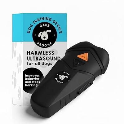 Ultrasonic Dog Bark Deterrent & Behavior Corrector - Stop Barking, Jumping, Aggression Without Yelling - Just Point & Press! Backed by Kevin Harrington from Shark Tank (Black Rechargeable)