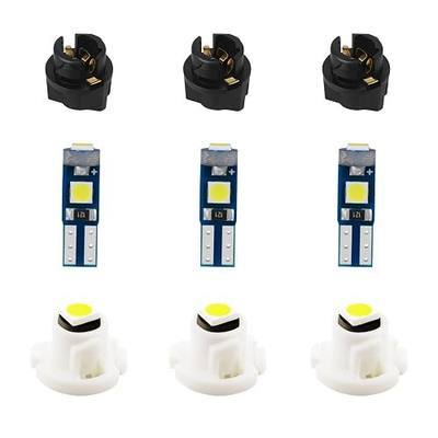 16 Pieces Interior Dash Instrument Gauge Lights with Sockets + HVAC Climate Control LED Bulb Kit, Plug and Play White, Fits Jeep Wrangler TJ 1997–2006