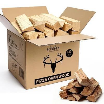 BIG HORN OUTDOORS Pizza Oven Wood, 4.5 Inch Mini Logs Kiln-Dried Oak Firewood for Big Horn, Ooni, Gozney, Solo Stove, and Other Wood-Fired Pizza Ovens, Smoker and Fire Pits, Approx. 10lbs