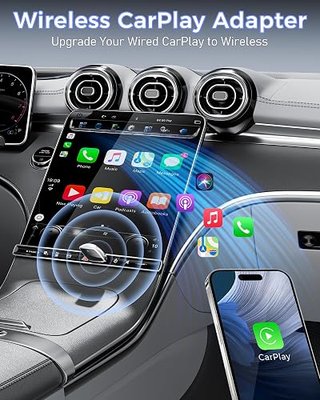 Wireless CarPlay Adapter for Apple iPhone(2026 Upgrade)- Convert Wired CarPlay to CarPlay Wireless Adapter, Stable Connection Compatible with OEM Wired CarPlay Vehicles & iOS 10+(Silver)