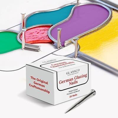 German Glazing Nails for Stained Glass Lead Came & Glass Assembly | Hardened Steel, Precision Holding Power, Rust-Resistant, Professional Grade