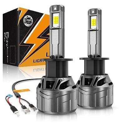 Auxbeam F18 Series H1 Fog Lights H1LL Powersport Lights Offroad 22000LM | 600% brightness, far view, penetrating beam, all in one design, built in copper tube and fan, plug and play, 6500k white