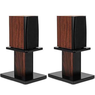 Pair-7.9 Inch (20CM)-Wood Speaker Stands for Home-Cinema HiFi Desktop and Satellite Speakers Monitor Stands