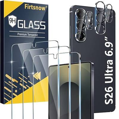 firtstnow 3 Pack for Samsung Galaxy S26 Ultra Screen Protector Tempered Glass + 3 Pack Camera Lens Protector, Military Grade Shatterproof, 9H Hardness, Fingerprint Unlock,Case Friendly 6.9 Inch