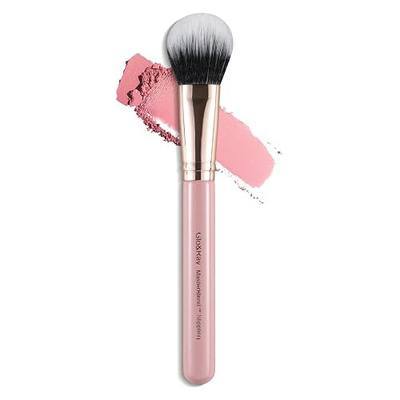 GLO&RAY Duo Fiber Stippling Brush for Cream, Liquid, Blush & Highlighter | Vegan Bristles Face Foundation Makeup Applicator-Airbrush Finish Blending Professional Beauty Tool Gift for Women Pink