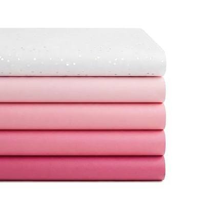 UNIQOOO 500 Sheets Pink Tissue Paper, 5 Colors Tissue Paper for Gift Bags Gift Wrap Supplies Bulk for Crafts Party Decorations Art Projects, 20x14 Inch