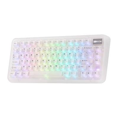 KiiBoom Phantom81 Lite 75% Gasket Mechanical Keyboard, VIA Programmable | 3 Modes Wireless Gaming Keyboard, 4000mAh Battery, RGB Backlights, Creamy Sound, Hot-Swappable for Windows/Mac/Linux (Clear)
