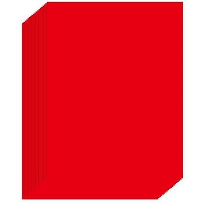 30 Neon Red Full-Sheet Labels Self Adhesive Sticker Paper, 8.5 x 11 Inches Colored Labels for Laser & Inkjet Printers - 30 Sheets