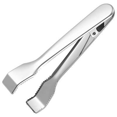 1 Pcs Ice Tongs for Ice Bucket Silver Stainless Steel Food Serving Tongs with Teeth for Bar Hotel Home Kitchen Cocktail Whiskey Tea Party Serving Utensils Housewarming Gift