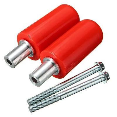 1 Pair Frame Sliders for Motorcycle Practical Anti Crash Protector Motorbike Frame Guards(Red,5 * 10cm)