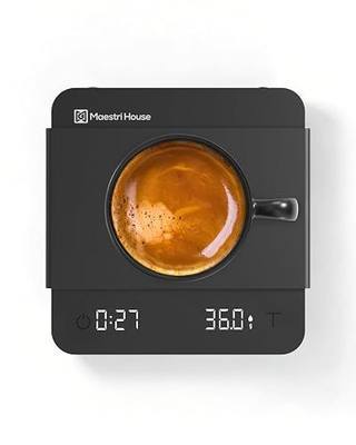 Maestri House S1 Air Ultra-Slim Espresso Coffee Scale with Timer, 0.1g Precision Shot Scale with Auto Tare & 3 Smart Brew Modes, Rechargeable Digital Scale for Espresso & Pour Over