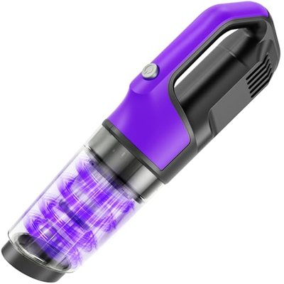 XenonLab Handheld Vacuum Cordless 1.1 Pounds Car Vac 10000PA Hand Held Vacuums 4-in-1 Hand Vac Cordless Rechargeable HEPA Filter Large Capacity Dust Cup for Car Office Home Pets Hair(Purple)