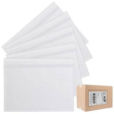 L LIKED 100 PCS 7.5'' x 5.5'' Packing List Envelopes, Clear Packing Sleeves for Shipping, Adhesive Label Pouches