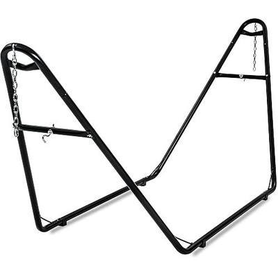 gafete Universal 2 Person Hammock Stand Only, 600 lbs Capacity, Fits 9 to 14ft Hammocks, Adjustable Double Heavy Duty Powder-Coated Steel Stand for Outside, Multi-Use (Black)