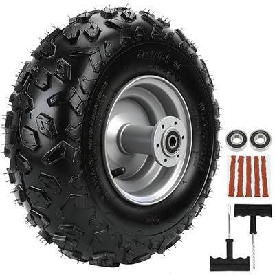 Mini Bike 145/70-6 Tires and Rear Wheels Rims Assembly Kit Replacement for Coleman CT100U CC100X Baja Doodlebug DB30 Motovox MBX10 MBX11 Monster Moto 80cc 105cc Minibike Parts
