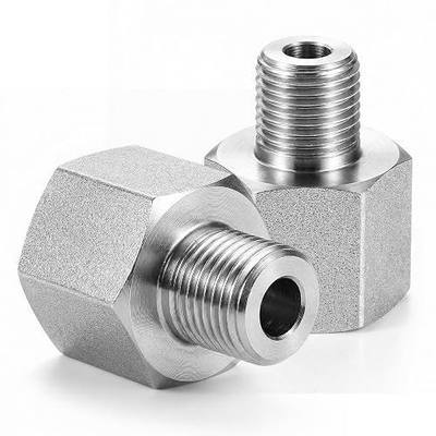 Forged Reducer Adapter Fitting-1/2" FNPT x 1/4" MNPT 304 Stainless Steel Reducing Pipe Connector(pack of 2)