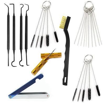 Carburetor Cleaning Tool, Carb Jet Cleaning Kit & Welding Tip Cleaner with Stainless Steel Needles, Brushes and Hooks Cleaner Tools Set for Motorcycle ATV Chainsaw Welder Small Engines