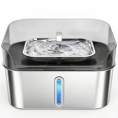 No Spill Dog Water Fountain Stainless Steel for Large Dogs, 8L/2.1Gal Ultra Quiet Pet Water Fountain for Cats Dogs Indoor, Automatic Dog Water Bowl Dispenser