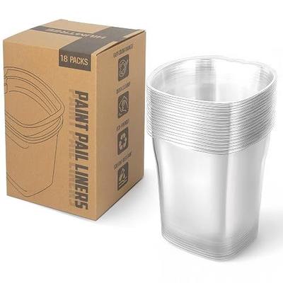 18 Pcs Paint Pail Liners Compatible with 2500-CT Style Hand Paint | Paint Bucket Liners for Paint Cups, Use Solo Or With A Bucket, 1 Quart Capacity
