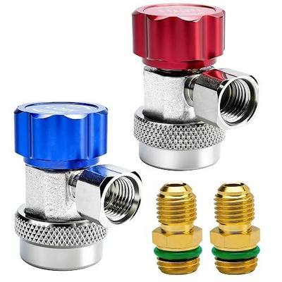 CALPOSE R134a Adapter Fittings for Car AC System Evacuation Recharging | Adjustable R134a Quick Couplers, Air Conditioning Line Repair Tool Kit, R134a AC Service Port Connectors