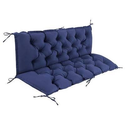 IASEAHK Porch Swing Cushions, Waterproof Swing Cushions for Outdoor Furniture, Patio Swing Cushion 3 Seater for Bench Seat, Glider, Settee, Loveseat, Wicker, 60×40×4 Inch, Navy Blue
