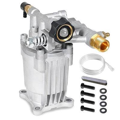 Pressure Washer Pump, 3/4" Shaft Horizontal Power Washer Pump, 3400 PSI 2.5 GPM Replacement Pump for Gas Pressure Washer Compatible with GC190, GC160, RMV 2.5G30 and More