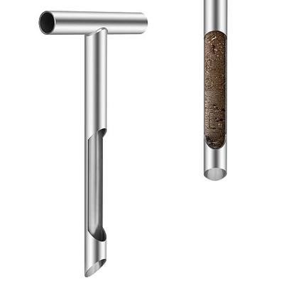 12 Inch Soil Sampler Probe, Stainless Steel Soil Core Sampling Tool with T-Handle, Heavy Duty Soil Probe for Lawn, Garden, Farm & Soil Testing