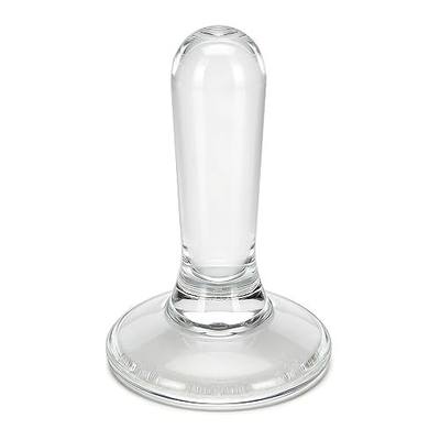 Nuanchu Glass Muller for Making Paint, 1.57 in Muller Art Supplies for Artists Grinding Pestle Apparatus for Watercolor Oil Pigment Tempera Crafts Mixing Homemade Paint Tools(Long Handle)
