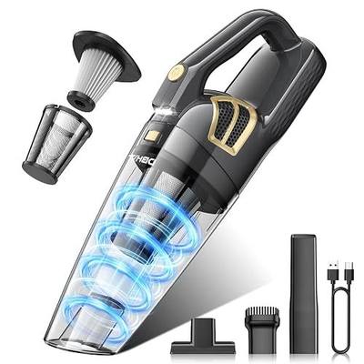 Handheld Vacuum Cordless Rechargeable, Hand Held Car Vacuum Cleaner | 16000PA Powerful Suction Portable Car Vacuum Cleaner with Multi Accessories, Hand Vacuum Cordless Rechargeable for Car Home