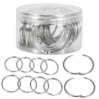 Binder Rings 2 Inch, 40 Pcs Metal Rings for Index Cards, Crafts and Scrapbook, Book Rings for Home, School and Office