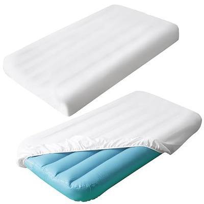 2 Pack Kids Air Mattress Sheets Compatible with Intex Cozy Kids, White | 62" x 34.5" x 7" Toddler Inflatable Mattress Sheets for Kids Sleepover Party Travel Camping Airbed, Fitted Sheet Only