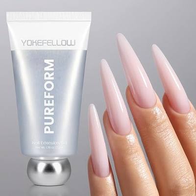 YOKEFELLOW Pureform Poly Nail Gel 50g, HEMA & TPO Free, Nude Pink Nail Extension Gel for Professional Salon Use(PF03 Baby Pink)