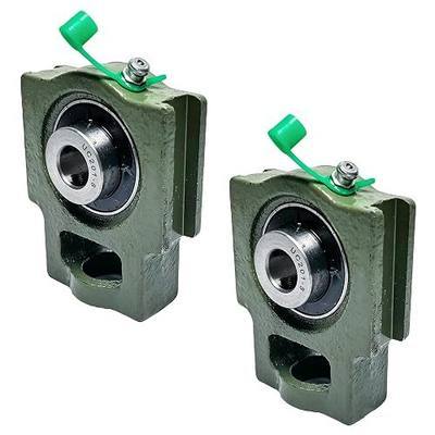 2 Pack UCT201-8 Bore 1/2" Take-Up Block Bearings Unit, Insert Bearing, Solid Cast Iron Base and Self Aligning Chrome Steel Mounted Ball Bearings (UCT201)
