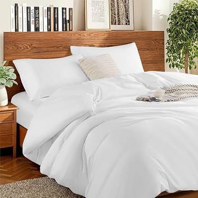 DEITAS 100% Cotton King Duvet Covers 3 Piece,1200 Thread Count,White | Luxury Egyptian Cotton Comforter Cover With Zipper Closure, Ultra Cooling Breathable, Hotel Bedding Duvet Covers
