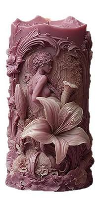 Angel Flower Mold - Cylinder Molds Silicone Wave Spiral Candle Mold - Silicone Resin Casting Molds for Candle & Resin & Soap Craft Supplies