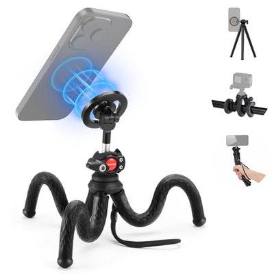 NEEWER Basics Flexible Phone Tripod, Mini Small Octopus Desk Stand Holder, Vlog Selfie Stick for Cell Phone Camera Compatible with iPhone GoPro DJI Insta 360 Action Camera for Video Recording, TP001