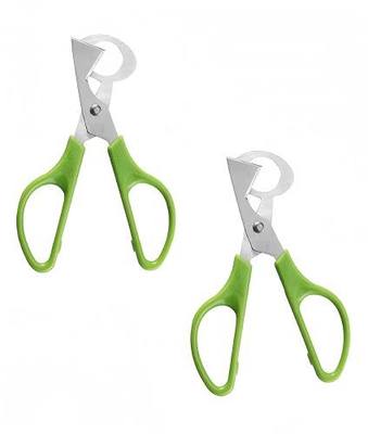 LIUSM Green Quail Egg Cutter Scissors Kitchen Shears Tool-2 Pcs