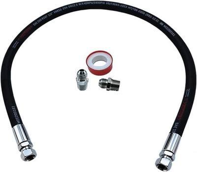 Industrial grade Hydraulic Hose 1/4" NPT Male x 24" Length,High Pressure Hose With Both Sides 360°Swivel Fittings,5800 PSI&250°F High Temp & Pressure Resistance for Hydraulic Systems