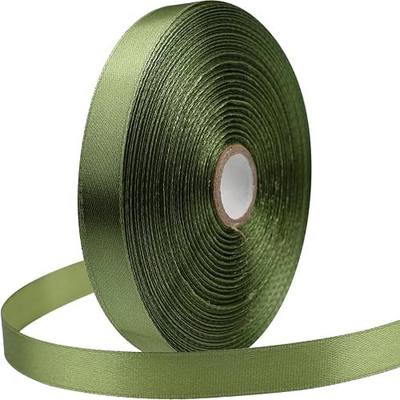 1/2 Inch Olive Green Satin Ribbon 50 Yards Single Face Polyester | Ideal for Gift Wrapping, Wedding Decorations, Christmas Crafts, Hair Bows, Bouquets