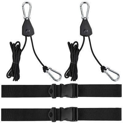 2 Set Floating Mat Strap and Rope Hanger, Adjustable Rope Hanger Kit for Float Pad, Quick-Release Floating Mat Tie Down Accessories for Boat Cleat or Rail